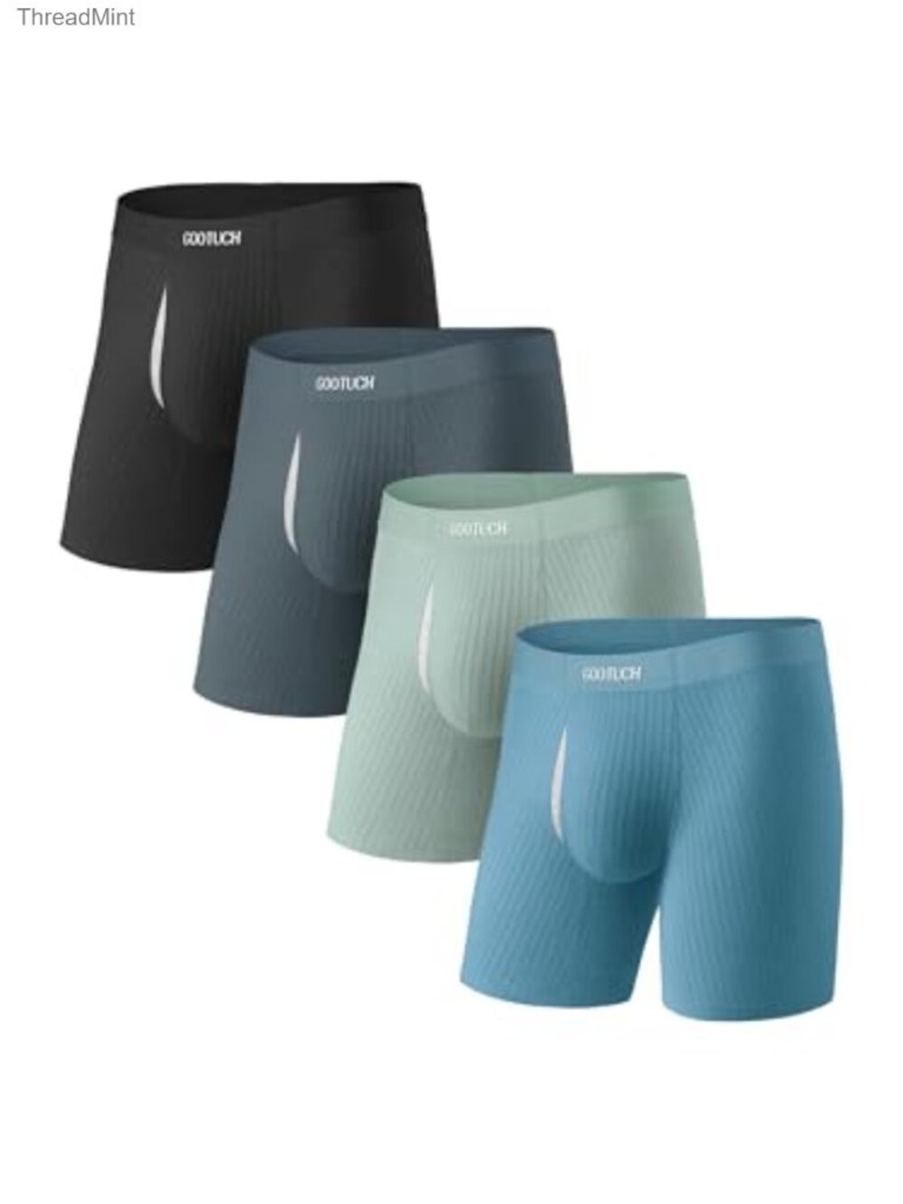 Men's MicroModal Boxer Briefs Moisture Wicking Seamless Stretch Underwear 4 Pack